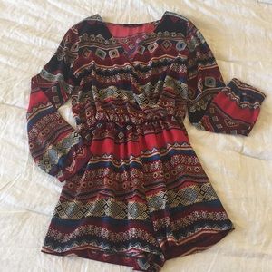 longsleeve Patterned Romper ✨